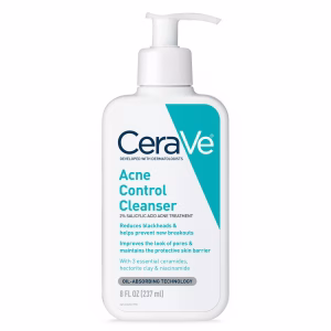CeraVe Acne Control Face Cleanser with 2% Salicylic Acid to Clear & Prevent Acne