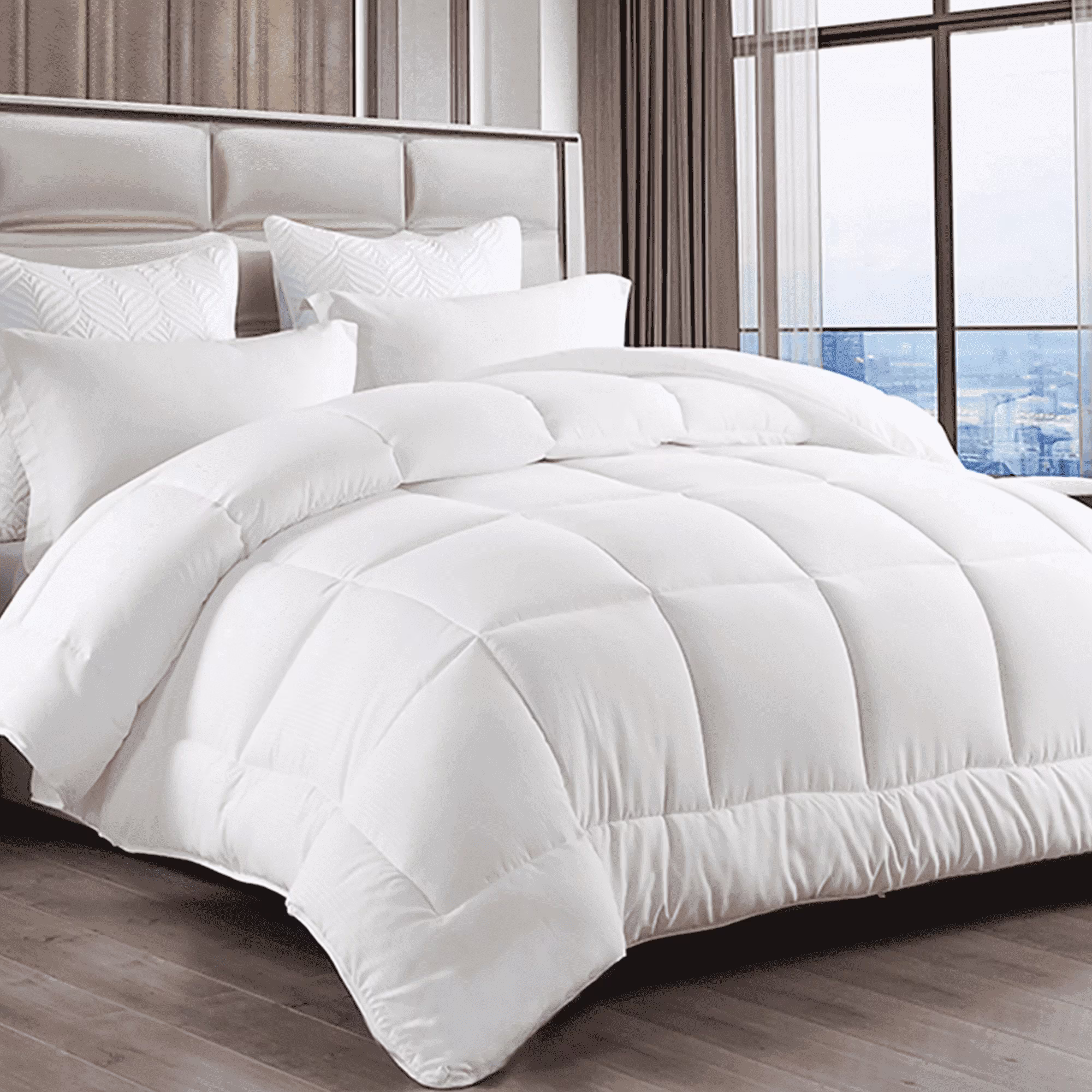 EMONIA King Comforter Duvet Insert, All Season Quilted Down Alternative, Hotel Luxury Fluffy Soft Cooling